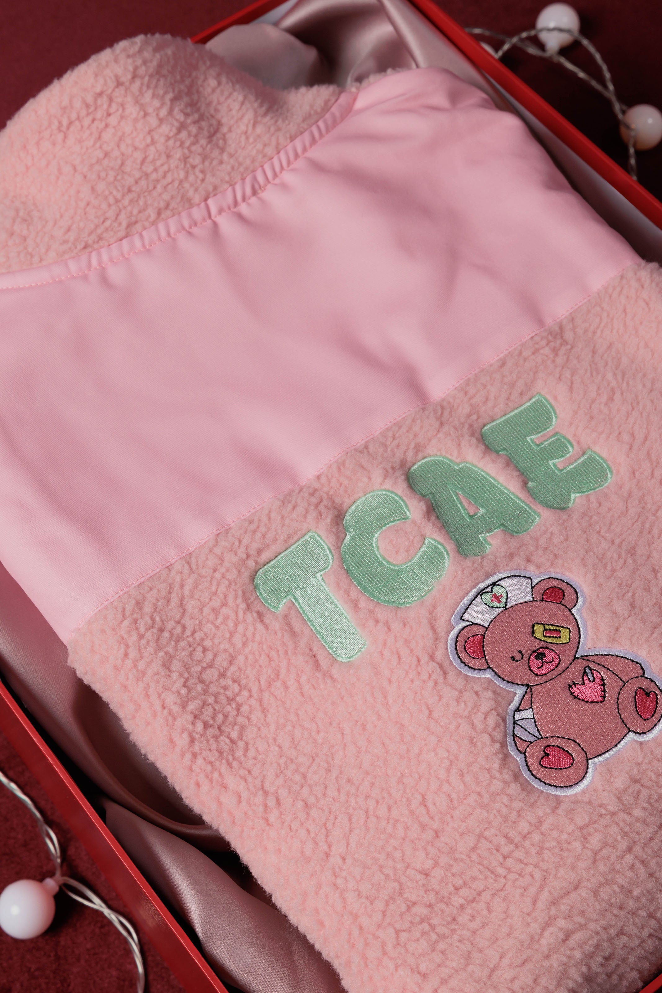 CHAQUETA POLAR RELAXED BABY PINK - TCAE