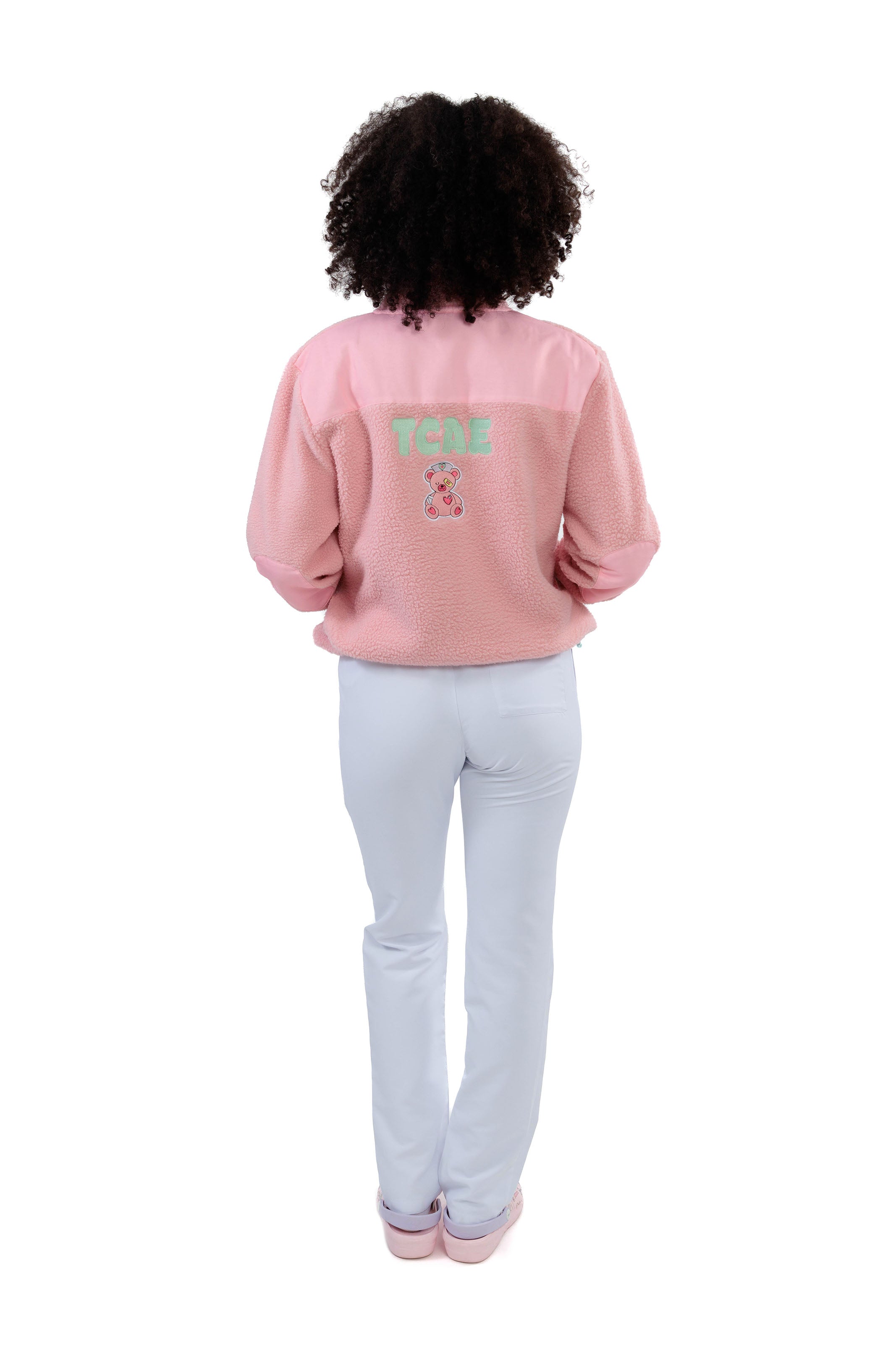 CHAQUETA POLAR RELAXED BABY PINK - TCAE