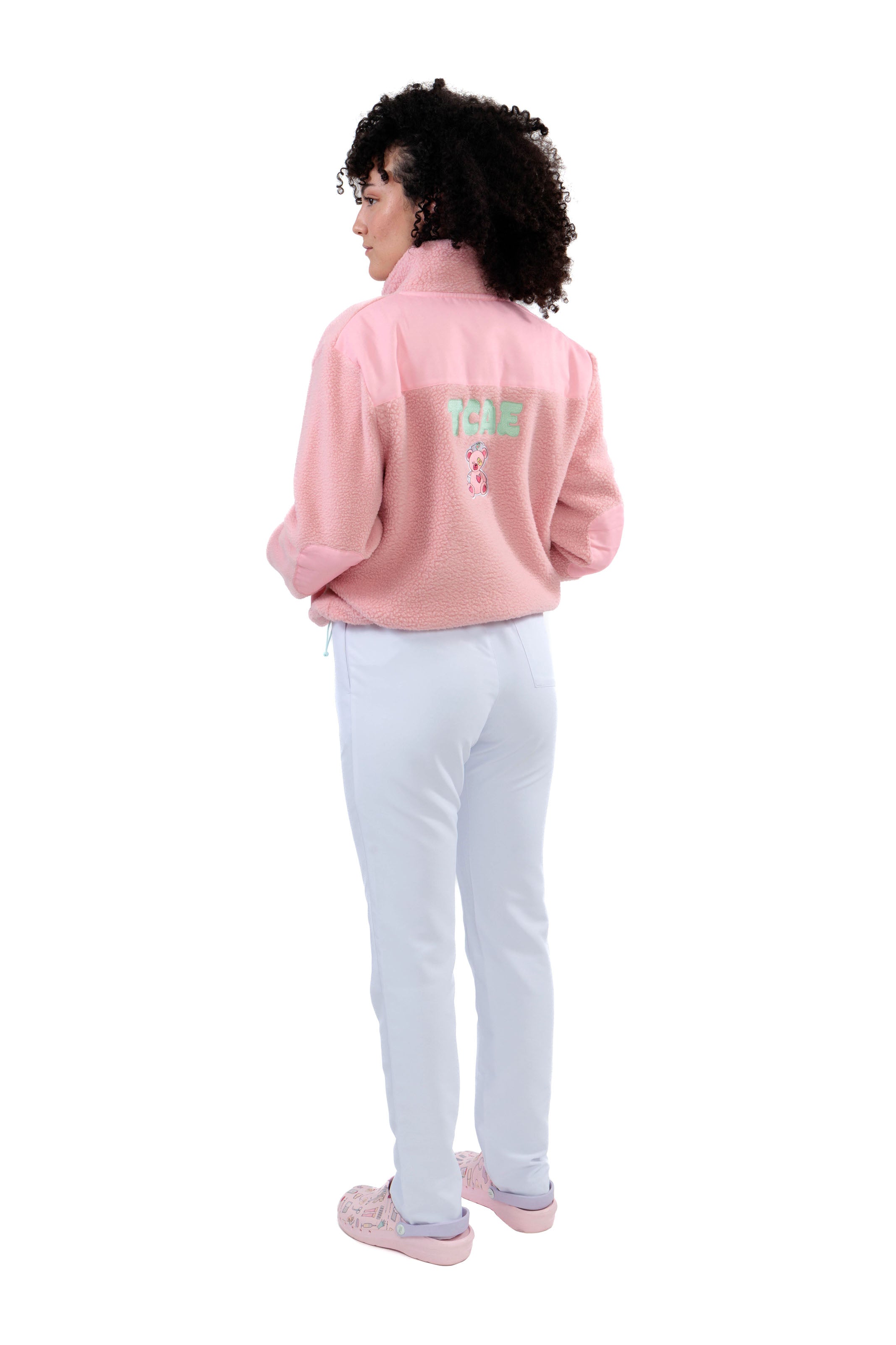 CHAQUETA POLAR RELAXED BABY PINK - TCAE