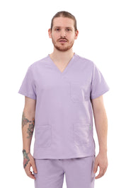 MULTI-POCKET SCRUB TOP CARE ANGELS - HEAVENLY LAVENDER