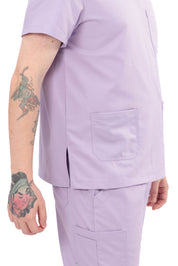 MULTI-POCKET SCRUB TOP CARE ANGELS - HEAVENLY LAVENDER