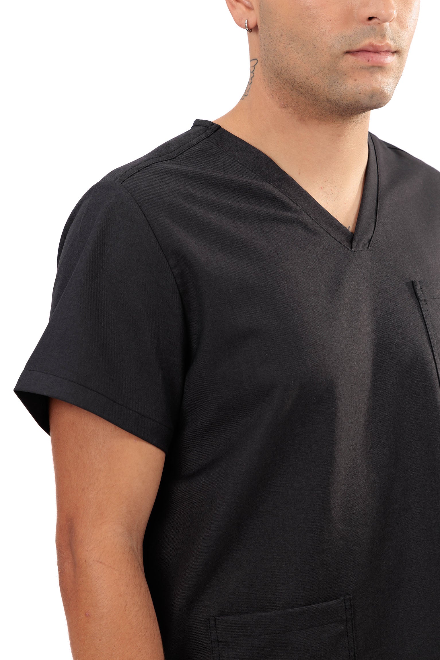 MULTI-POCKET SCRUB TOP CARE ANGELS - FORMAL ASH