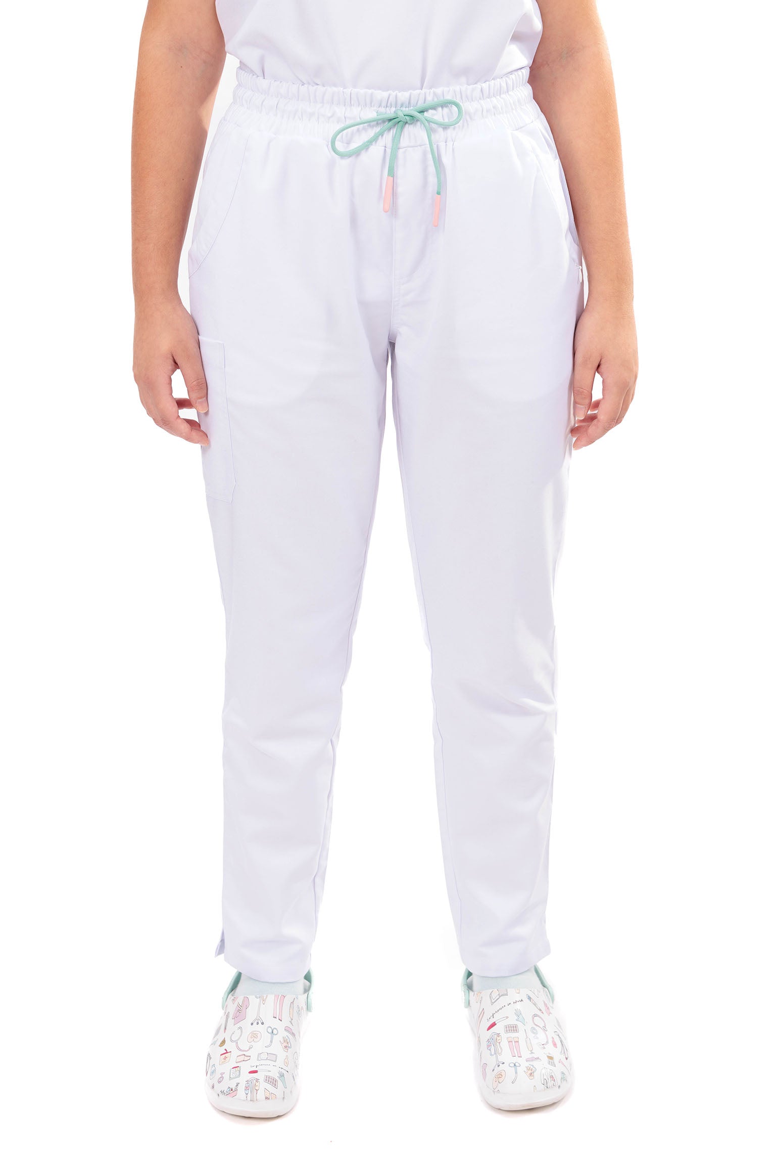 TECHNICAL SCRUB PANTS CARE ANGELS - STAR WHITE