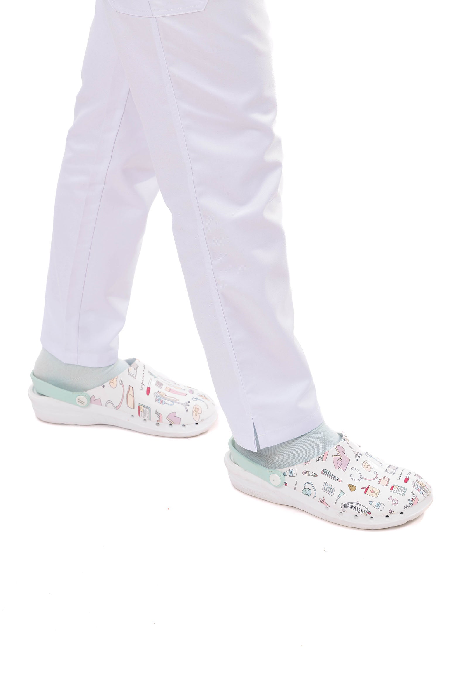 TECHNICAL SCRUB PANTS CARE ANGELS - STAR WHITE