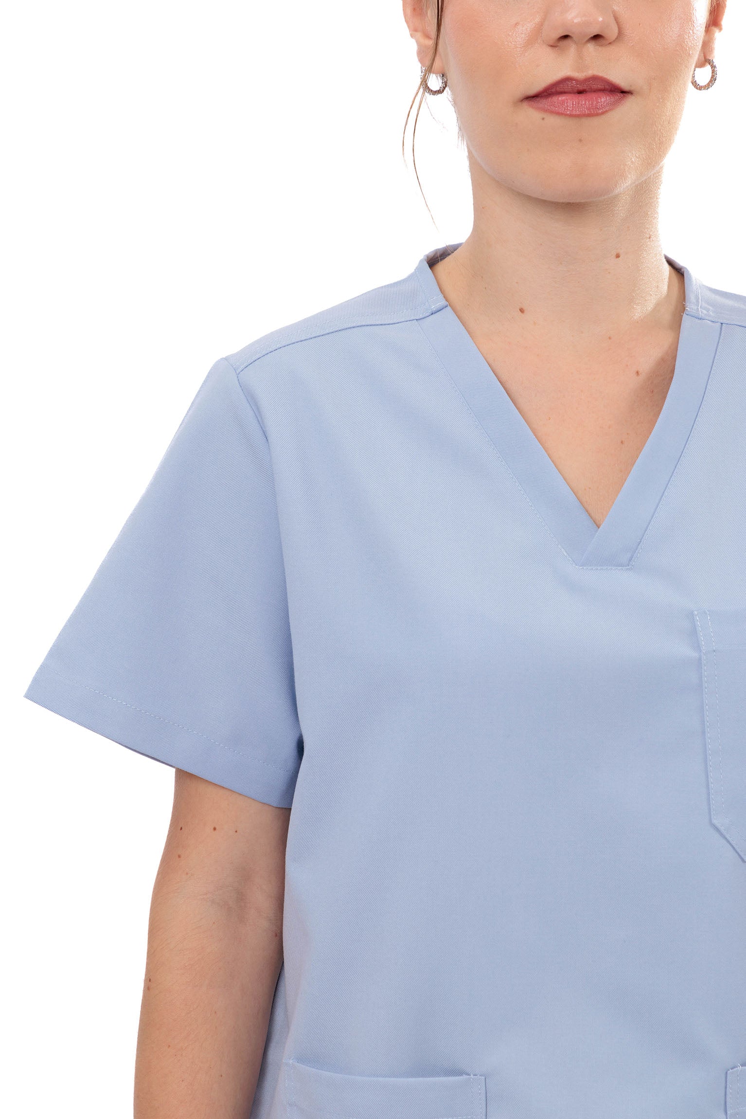 MULTI-POCKET SCRUB TOP CARE ANGELS - BLUE DREAM