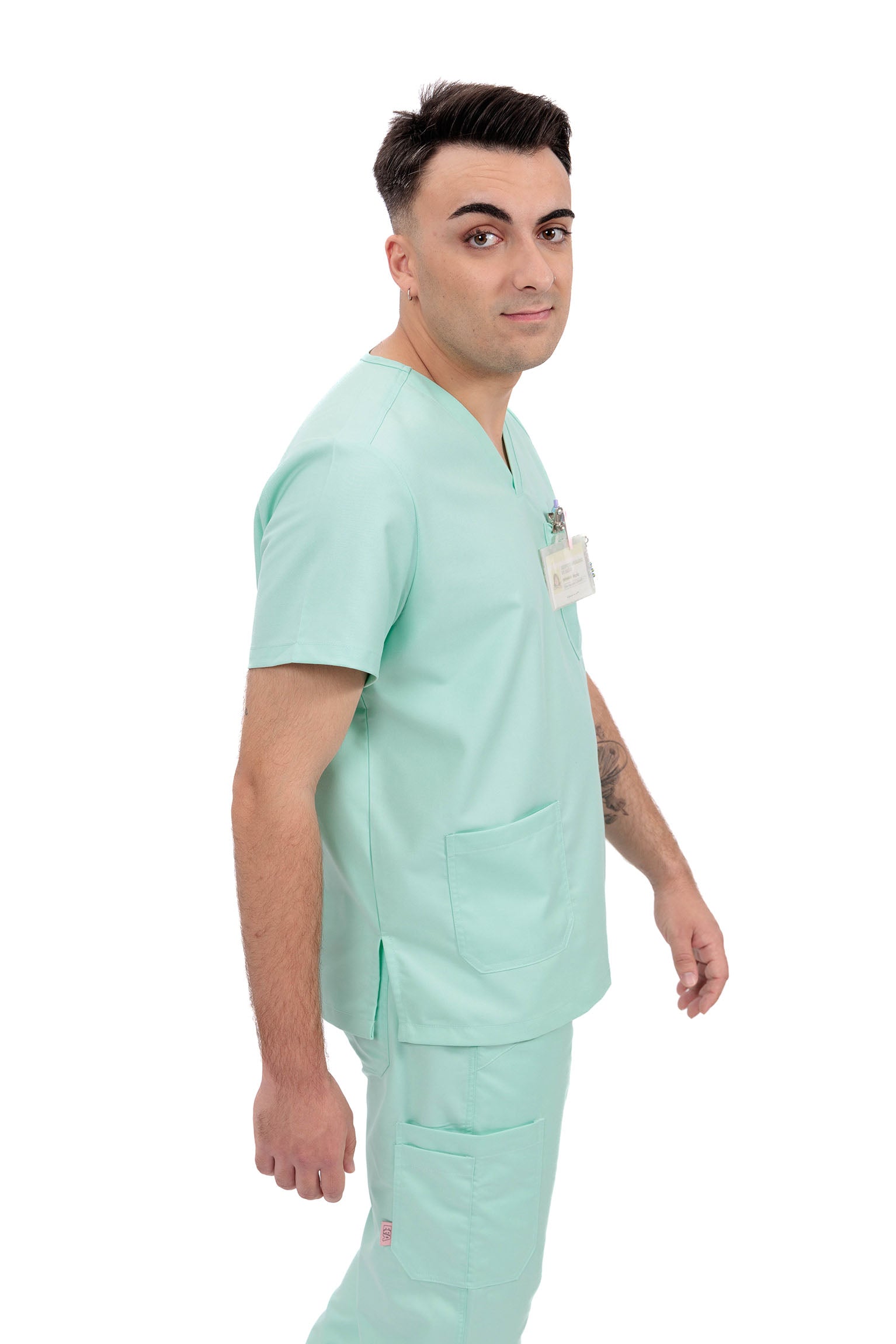 MULTI-POCKET SCRUB TOP CARE ANGELS - WISH JADE