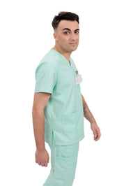 MULTI-POCKET SCRUB TOP CARE ANGELS - WISH JADE