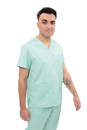 MULTI-POCKET SCRUB TOP CARE ANGELS - WISH JADE