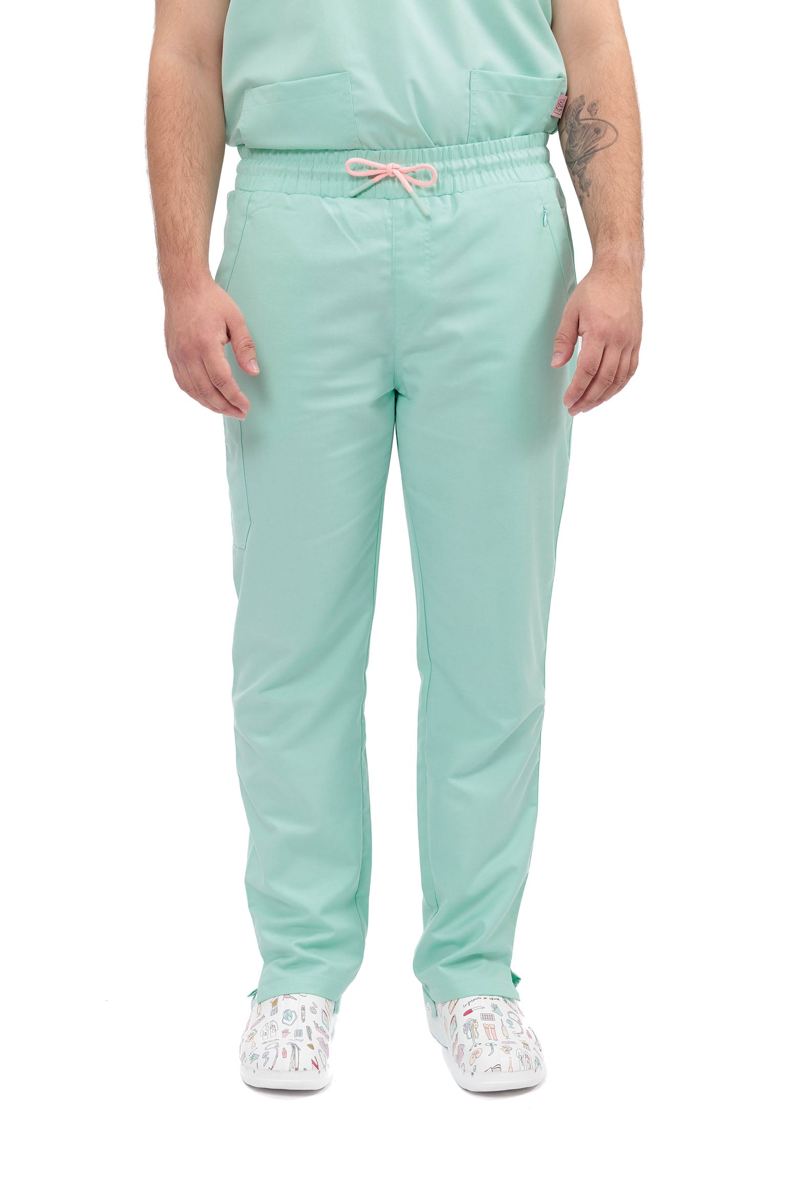 TECHNICAL SCRUB PANTS CARE ANGELS - WISH JADE