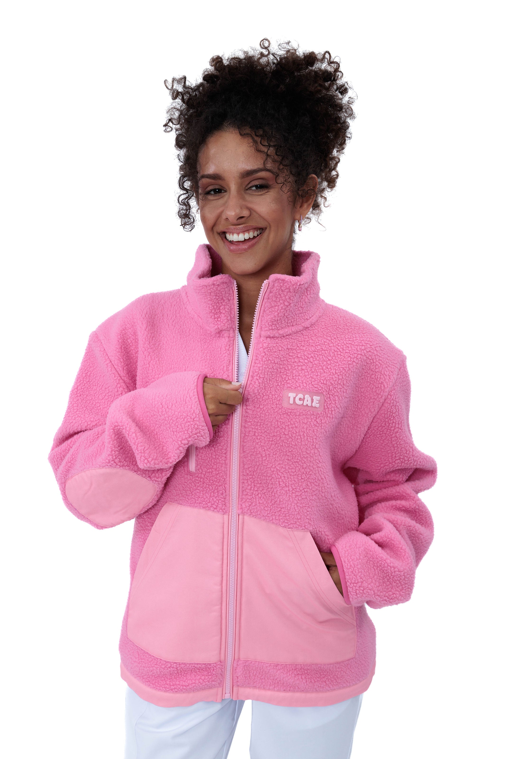 CHAQUETA POLAR RELAXED PINK - TCAE
