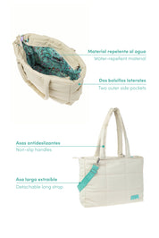 BEIGE PUFFER BAG