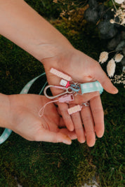 LANYARD CHARM VICHY AQUAMARINE