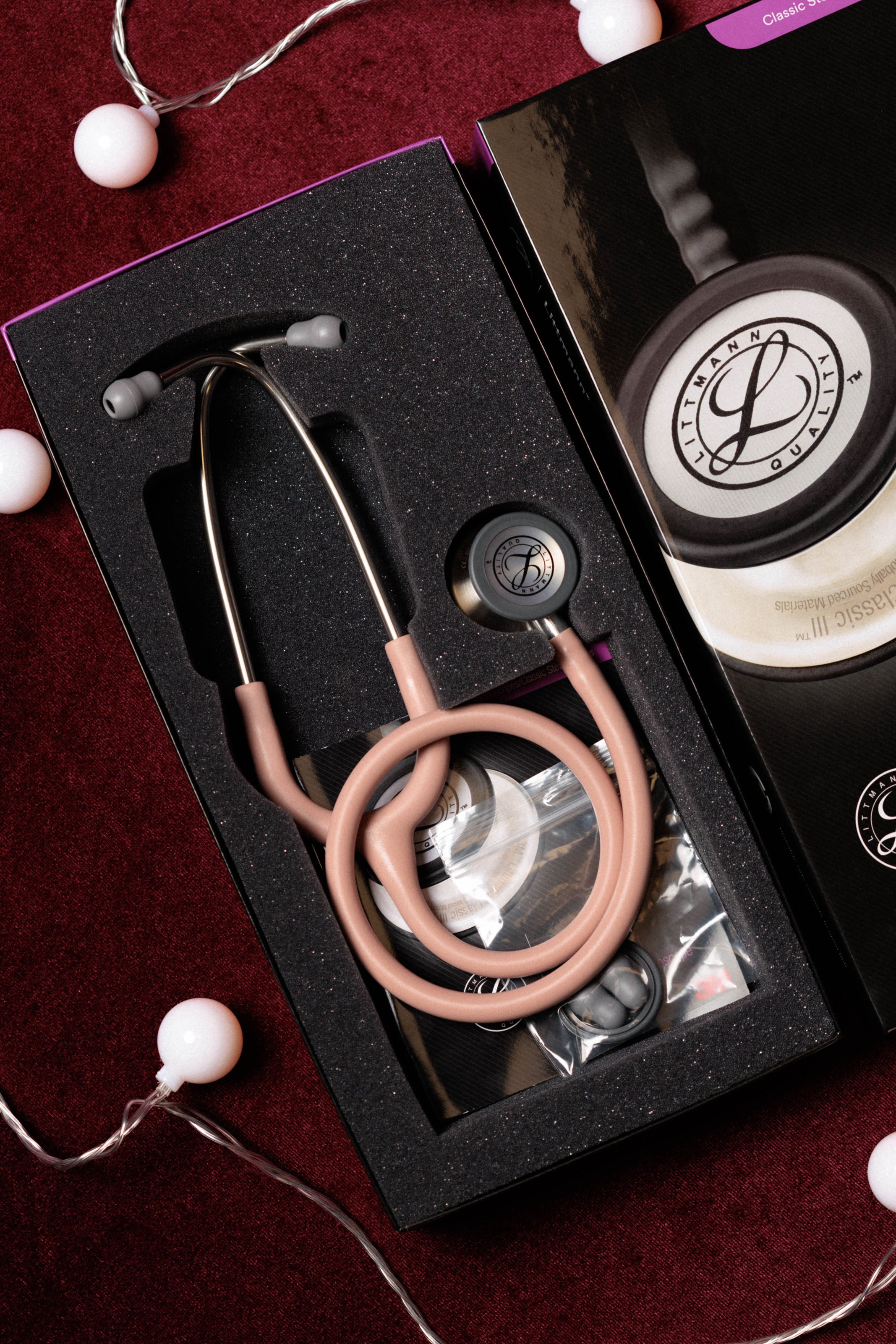  LITTMANN® CLASSIC III™ STETHOSCOPE - SATIN CHAMPAGNE PINK 