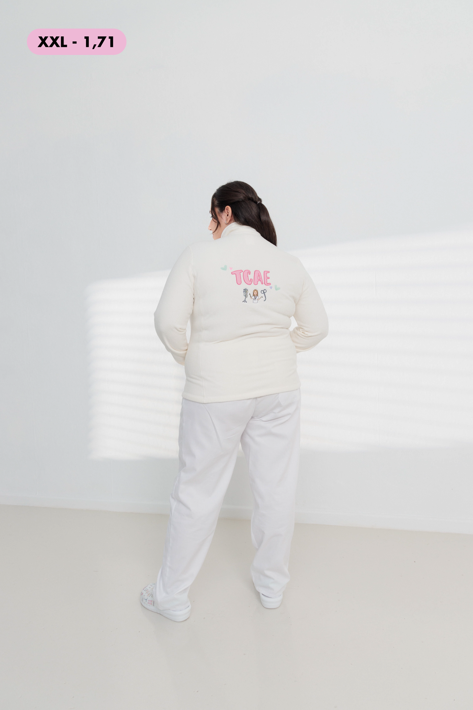 CHAQUETA POLAR TCAE COLORS - CLOUD WHITE