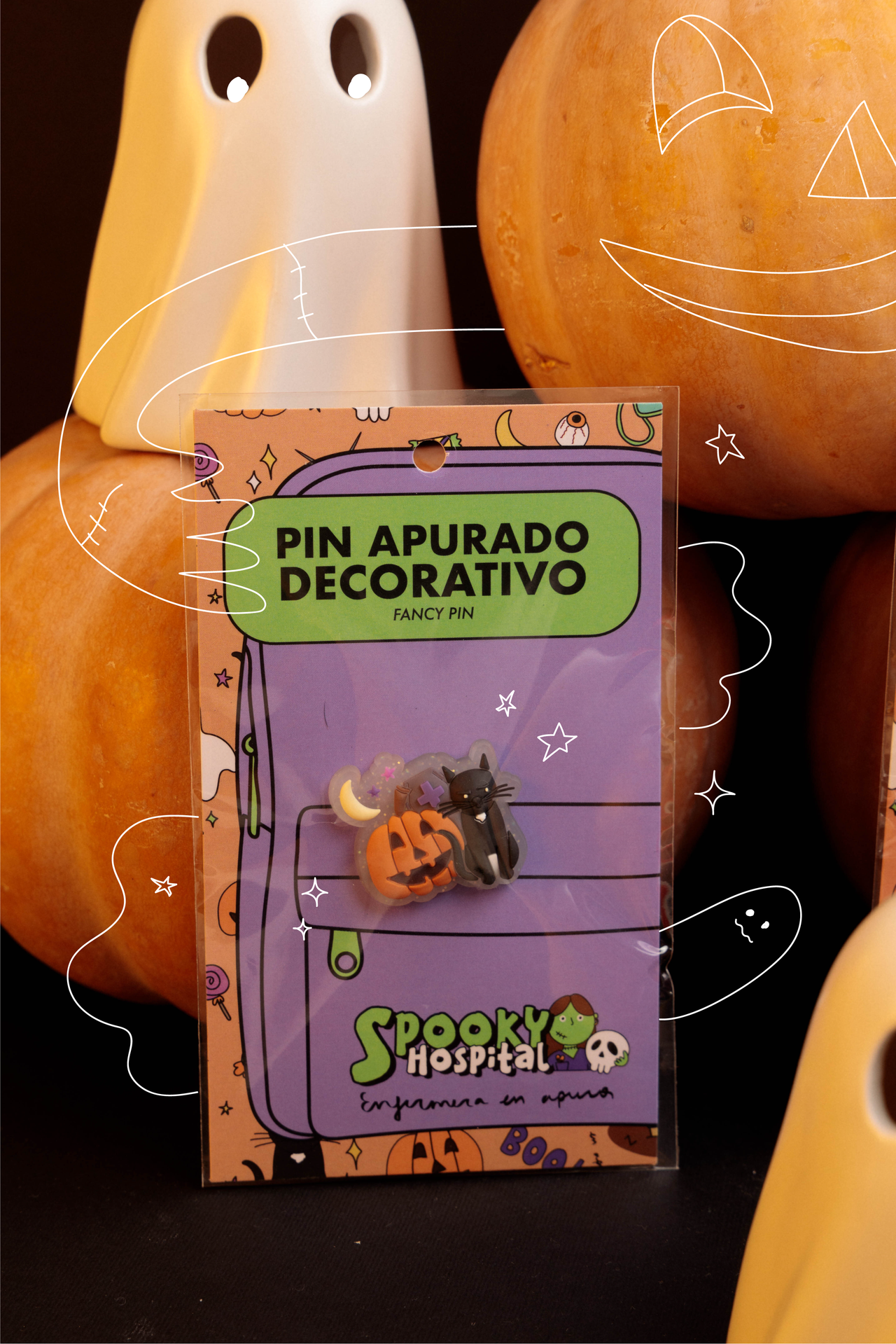 PIN SPOOKY GATITO 🎃