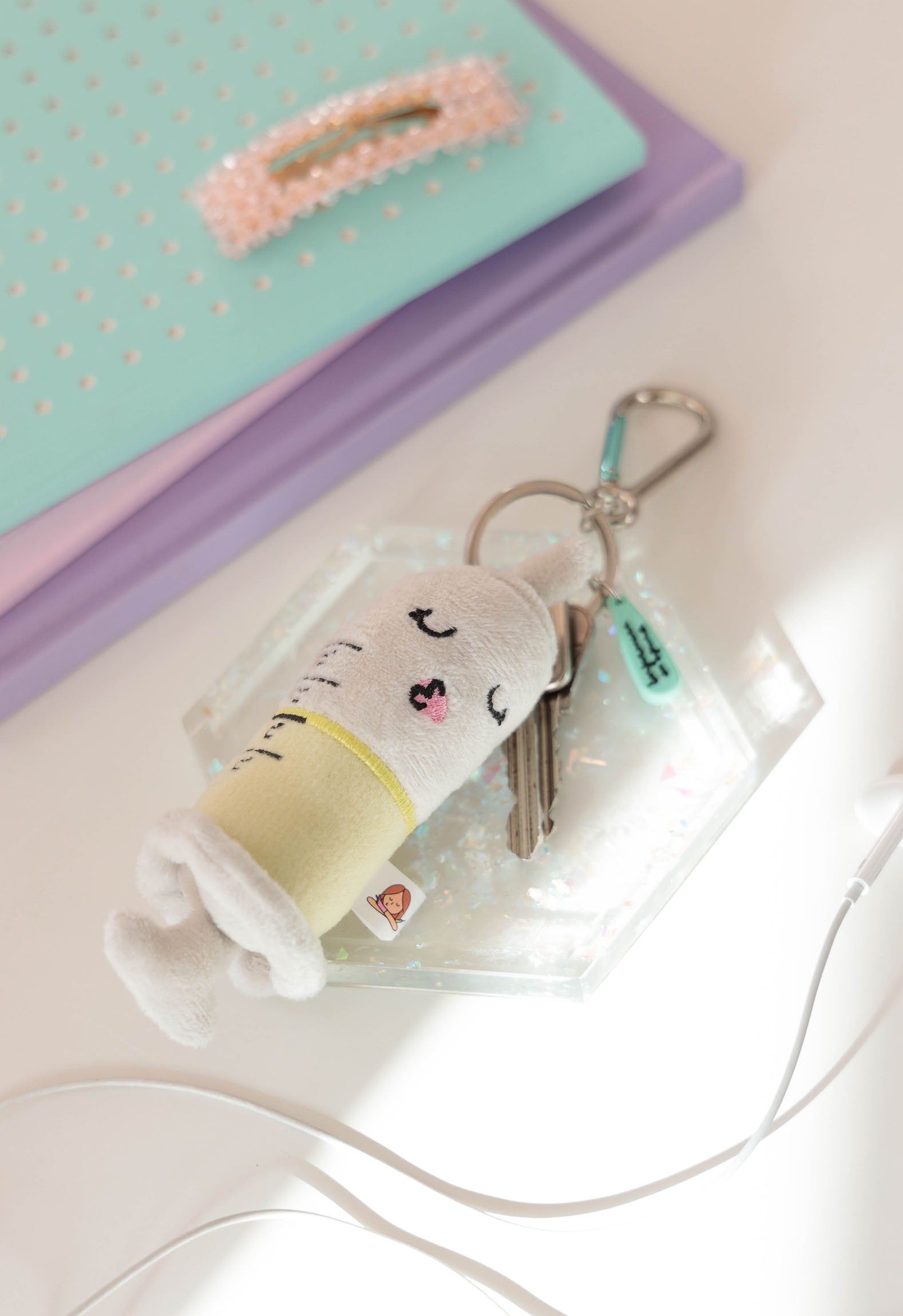 PLUSH LUSH SYRINGE KEYCHAIN