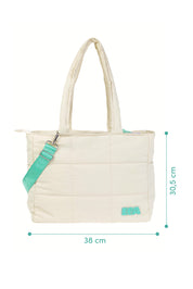 BEIGE PUFFER BAG