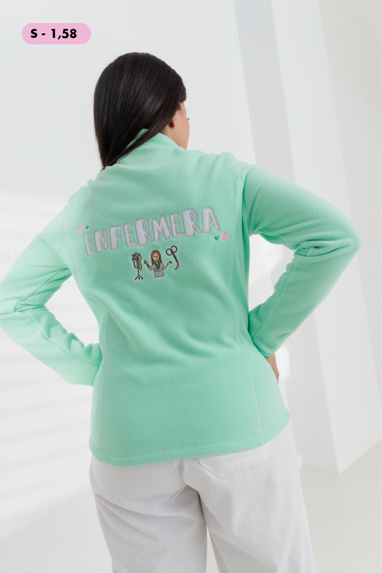 FLEECE JACKET COLORS "ENFERMERA" - MINT