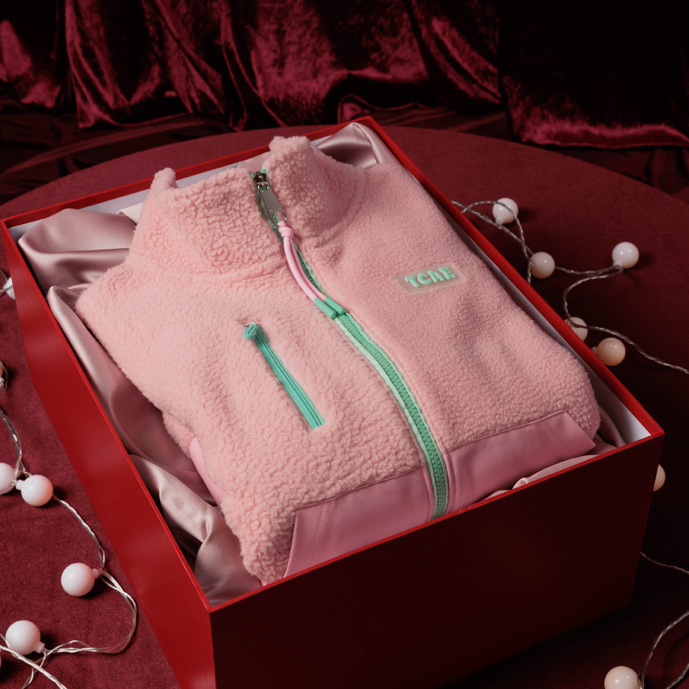 CHAQUETA POLAR RELAXED BABY PINK - TCAE