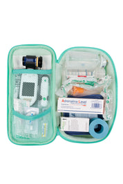 Neceser aguamarina grande con material médico para enfermeras y profesionales de la salud