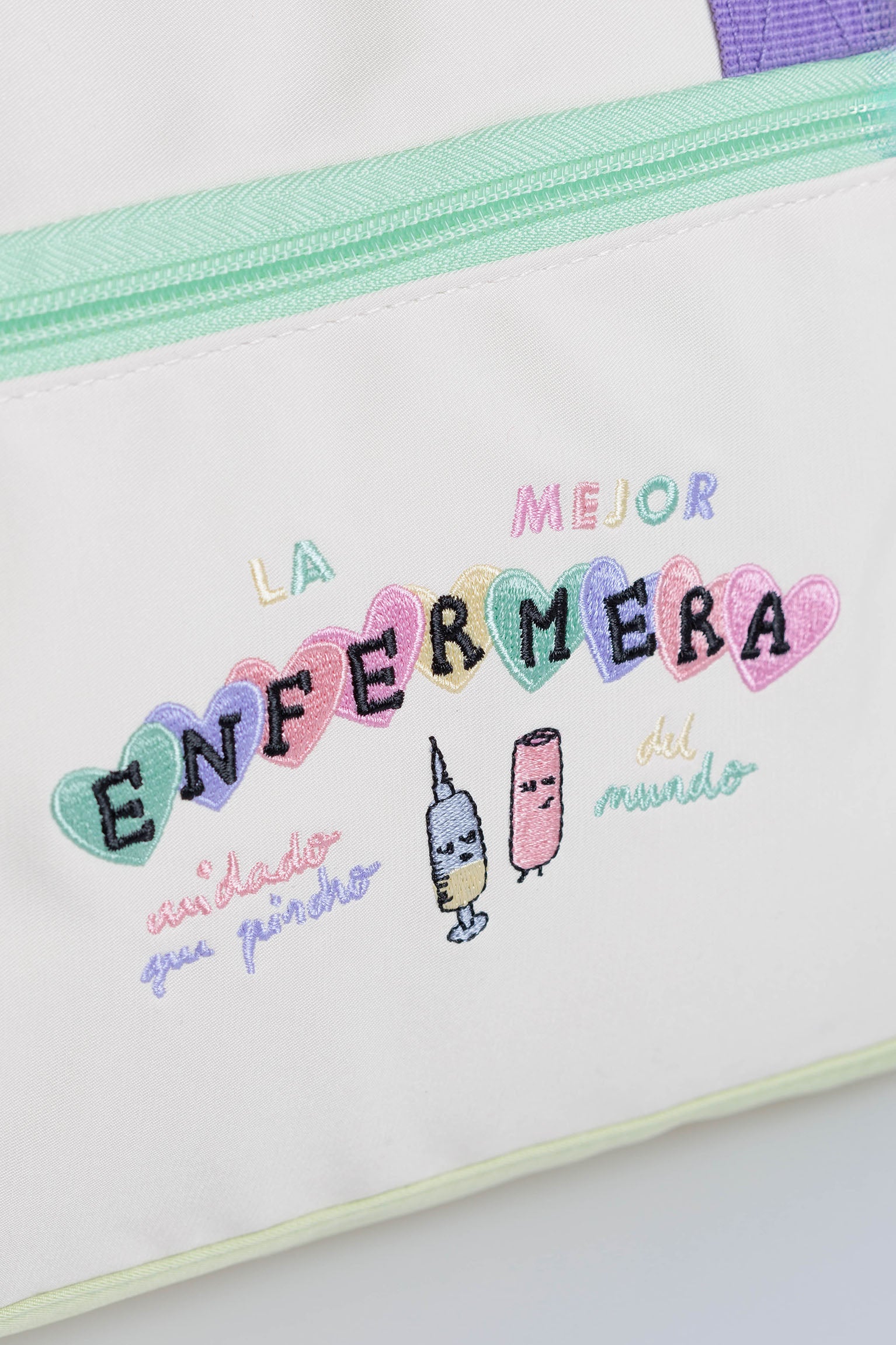 LUNCH BAG - EMBROIDERED "ENFERMERA"