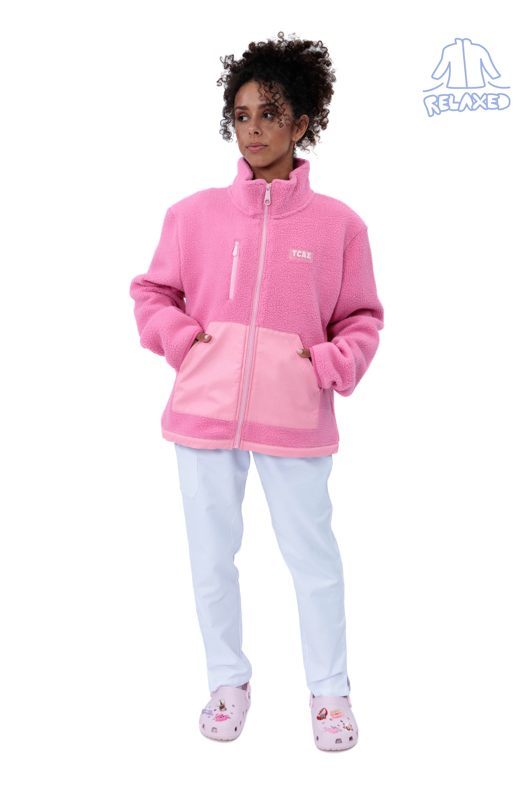 CHAQUETA POLAR RELAXED PINK - TCAE
