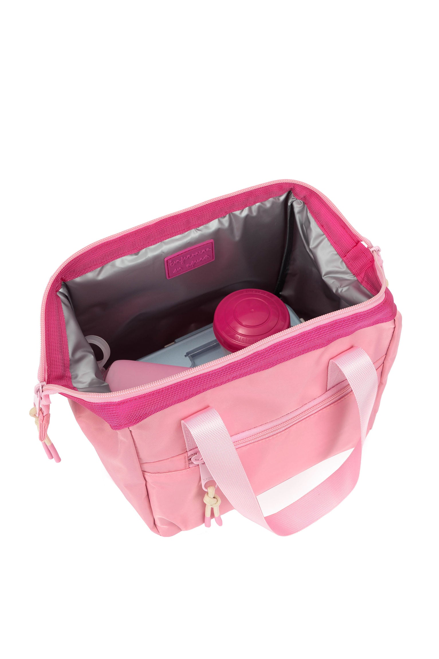 LUNCH BAG WITH HANDLES PINK - SOFT COLORS