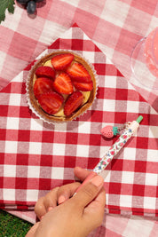 CHARM RETRACTABLE PEN - STRAWBERRY 🍓