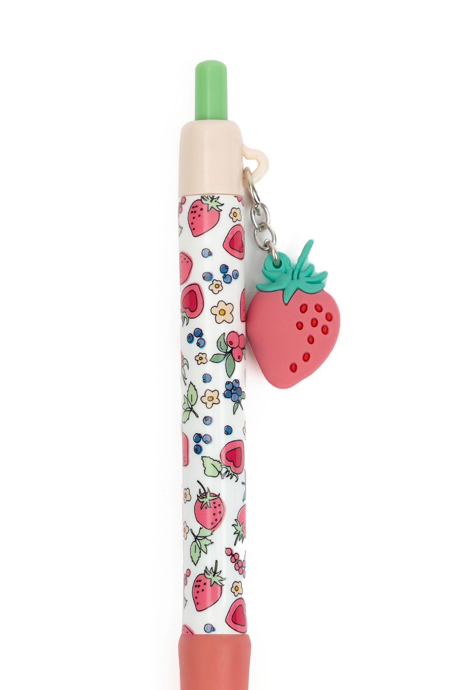 CHARM RETRACTABLE PEN - STRAWBERRY 🍓