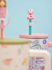 STRAW CAP - TEDDY BEAR