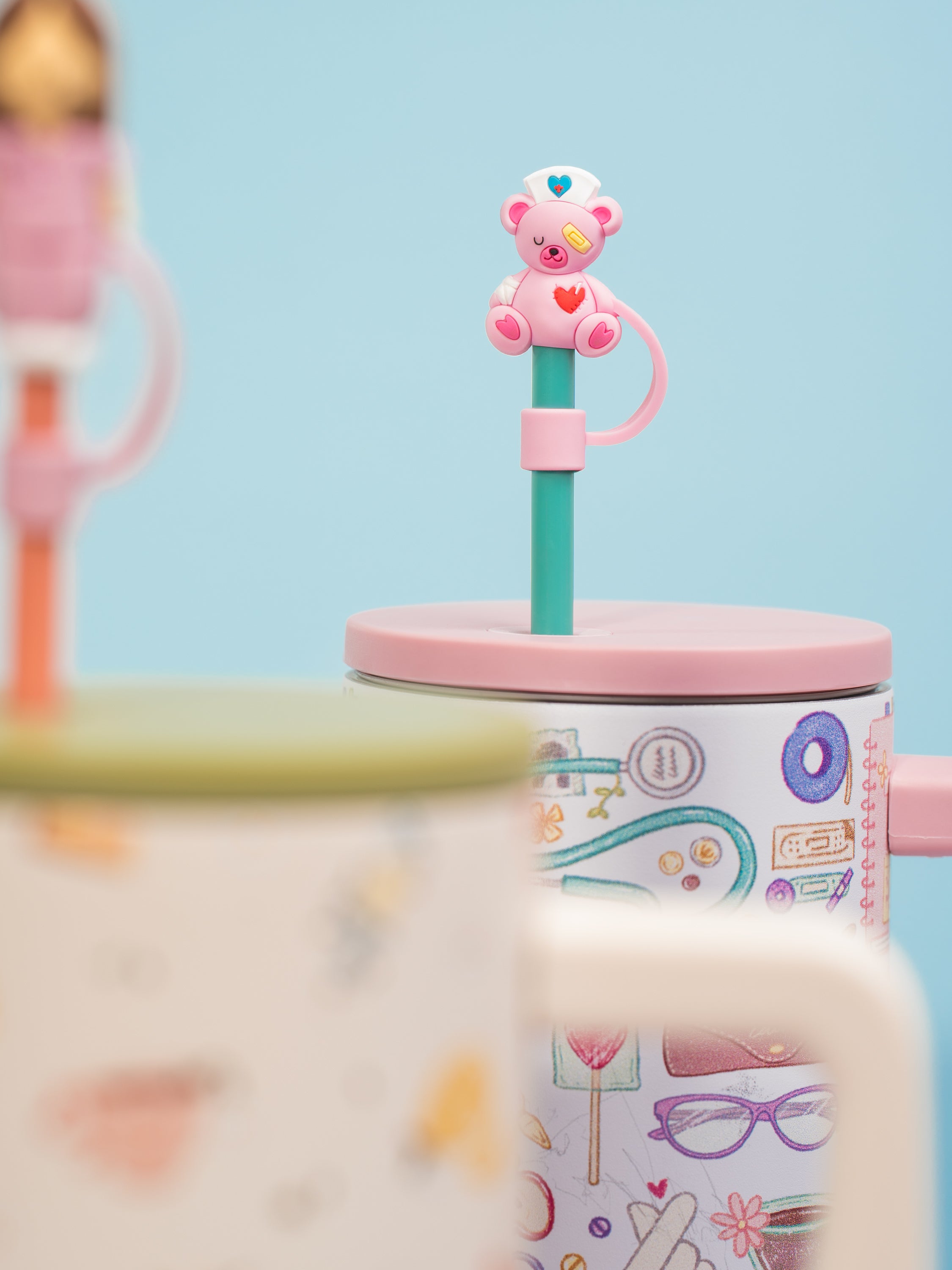 STRAW CAP - TEDDY BEAR