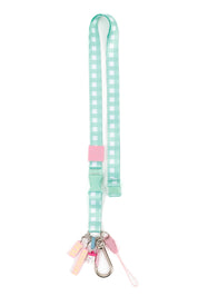 LANYARD CHARM VICHY AQUAMARINE