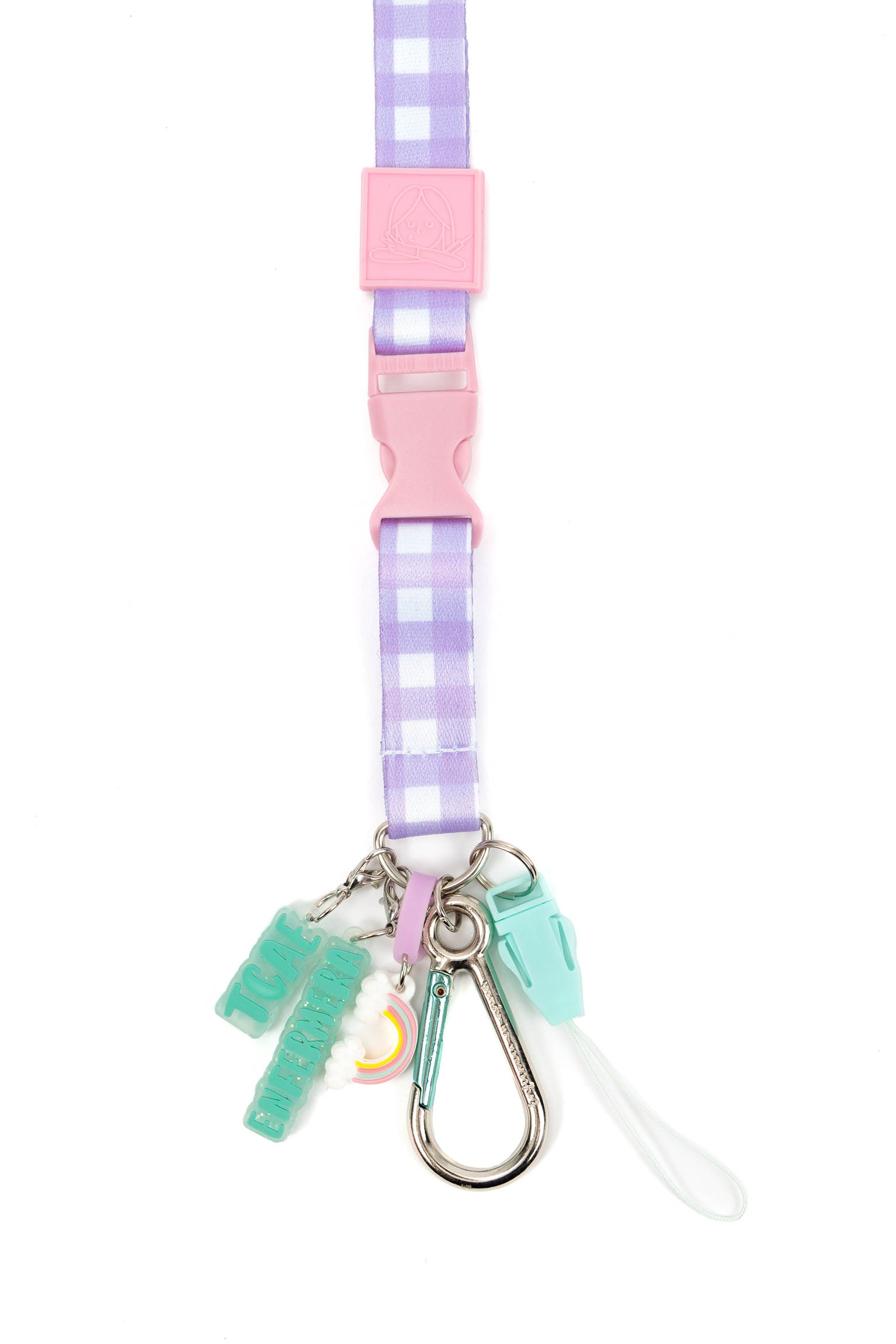 LANYARD CHARM VICHY LILAC