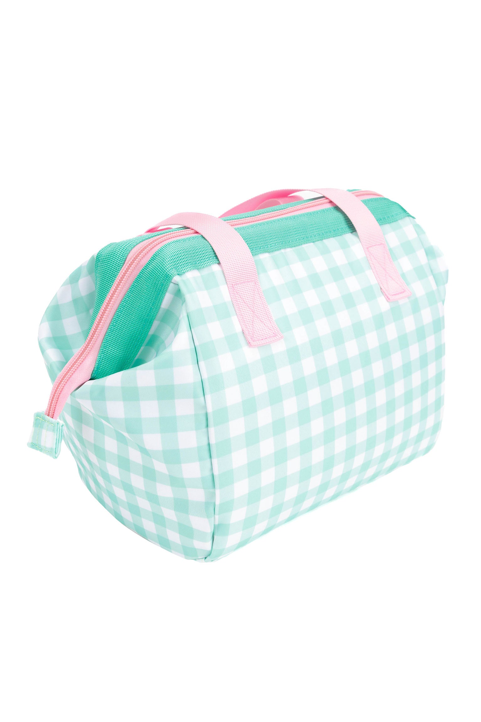 LUNCH BAG WITH HANDLES VICHY AQUAMARINE