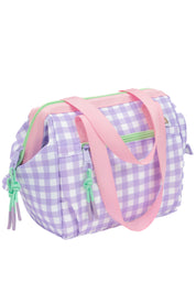 LUNCH BAG WITH HANDLES VICHY LILAC