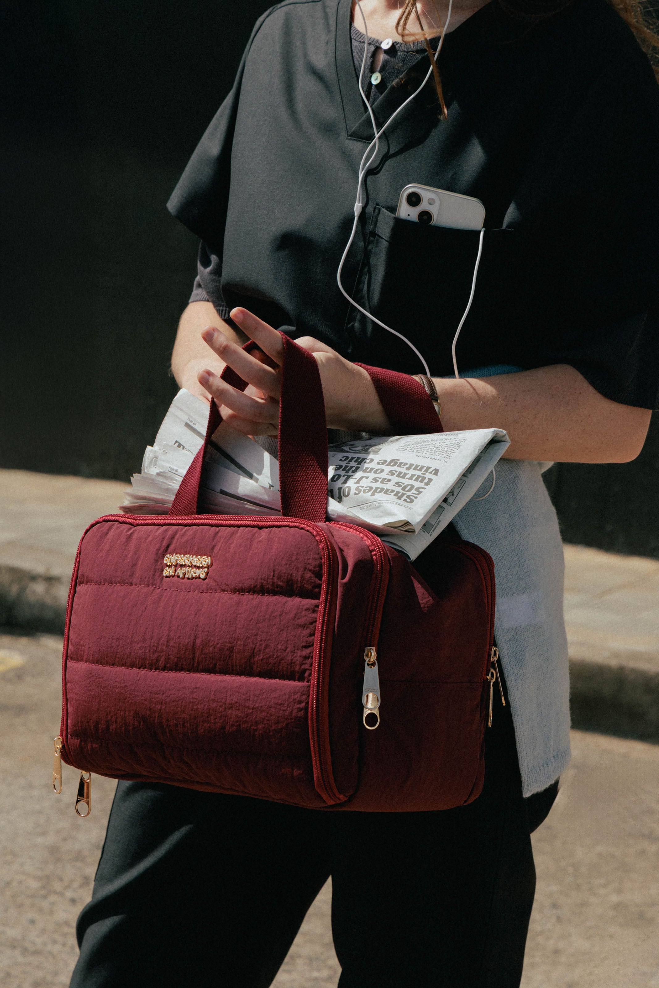 NECESER PUFFER MULTIUSOS - BURGUNDY