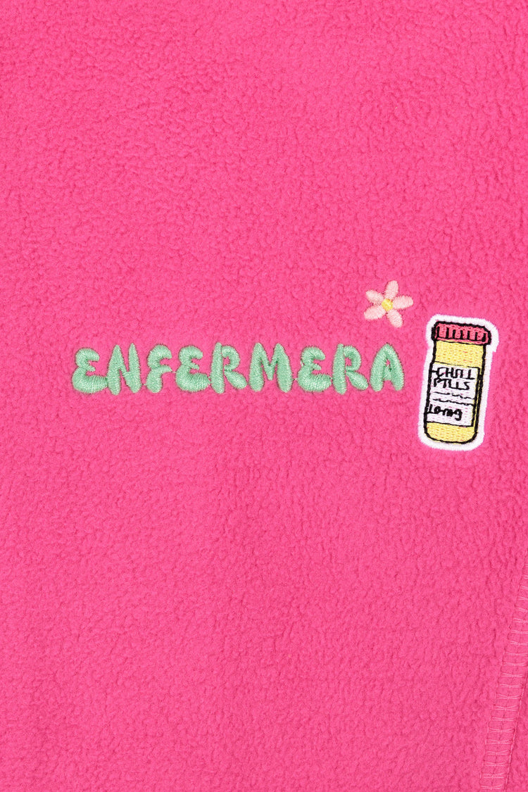 BRIGHTS "ENFERMERA" FLEECE JACKET - WATERMELON PILL  