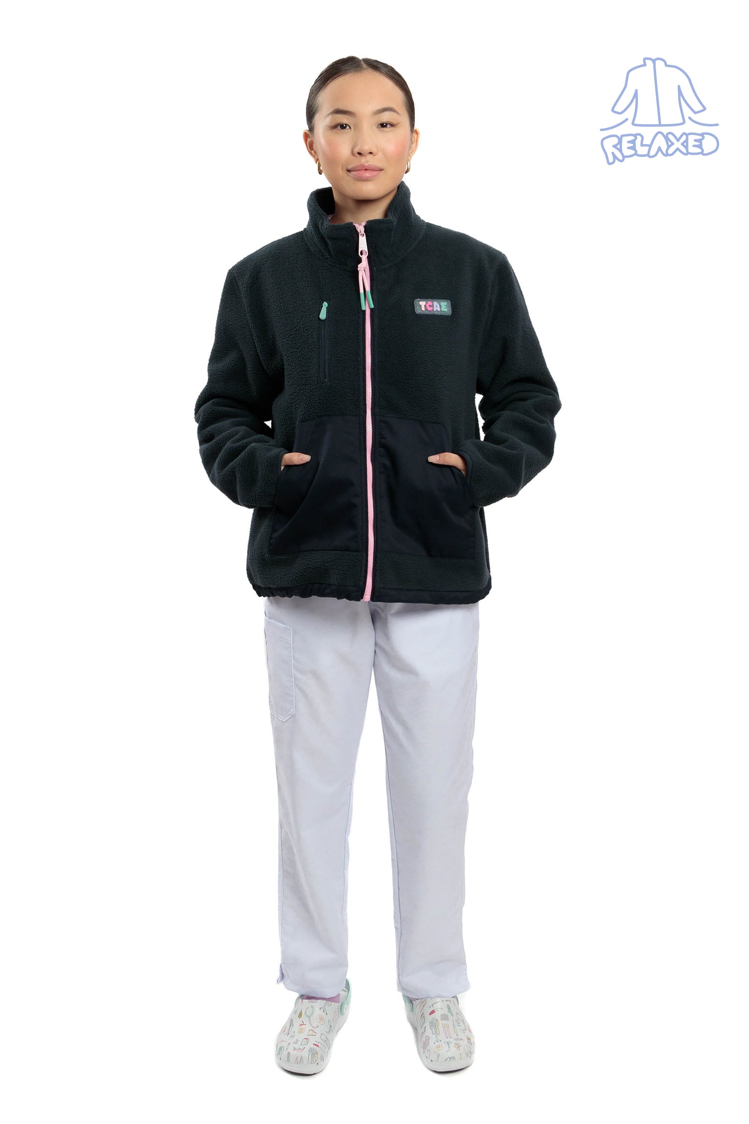 RELAXED FLEECE JACKET - "TCAE"