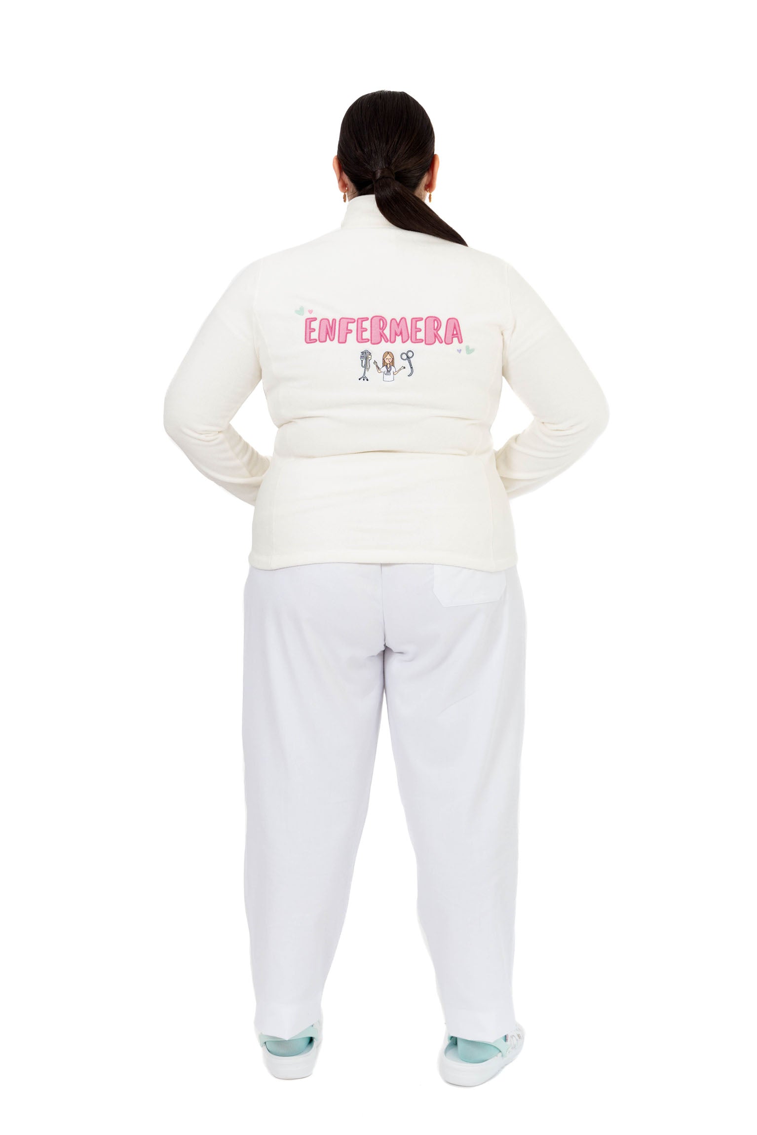 CHAQUETA POLAR ENFERMERA COLORS - CLOUD WHITE