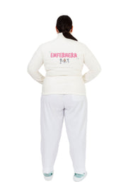 CHAQUETA POLAR ENFERMERA COLORS - CLOUD WHITE