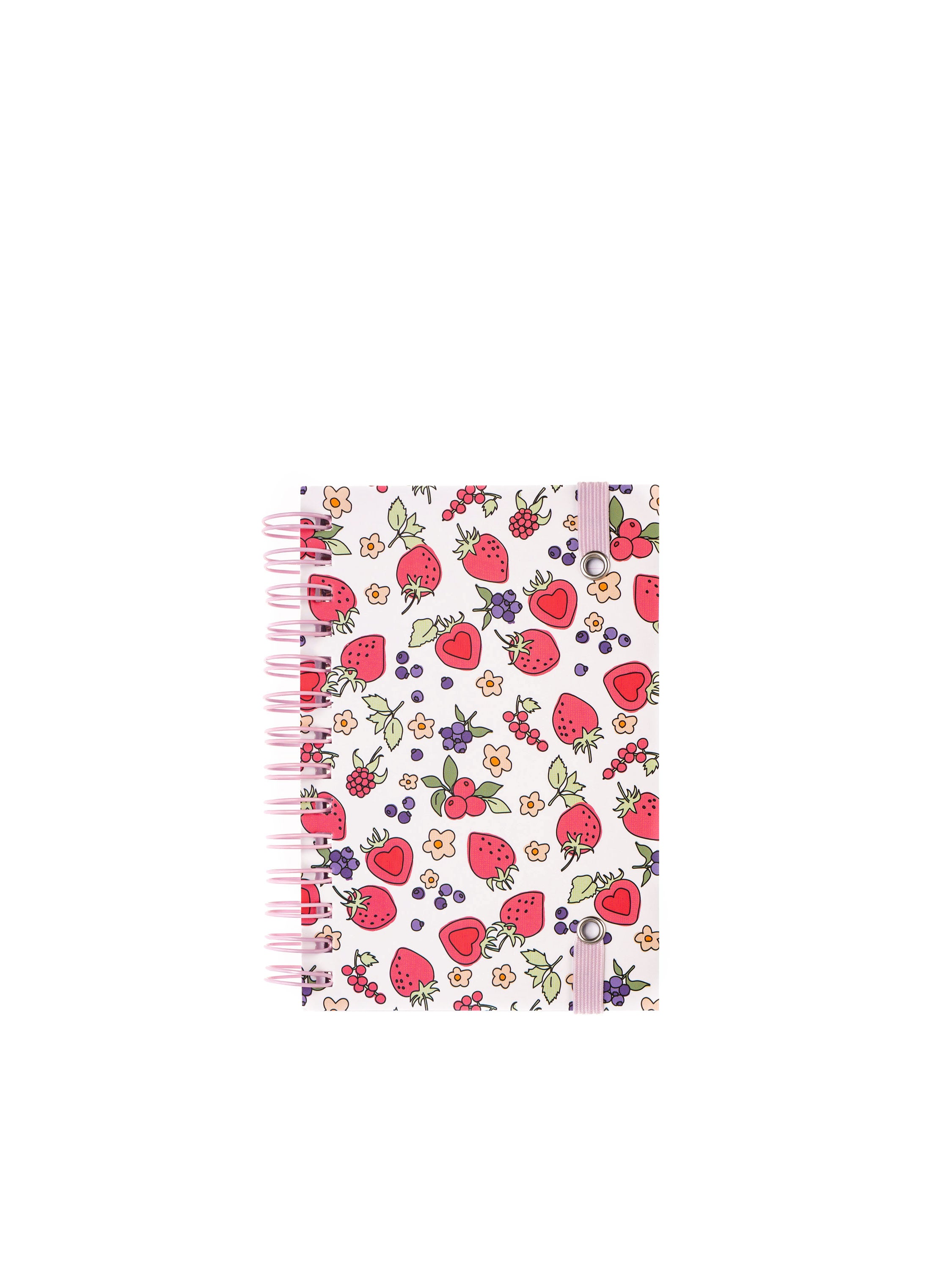 MINI NOTEBOOK WITH RINGS - STRAWBERRY🍓