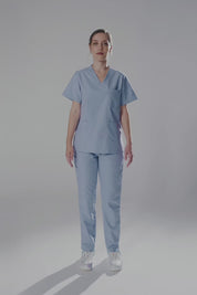 MULTI-POCKET SCRUB TOP CARE ANGELS - WISH JADE