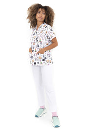 SCRUB TOP - "LOVELY ANIMALS"