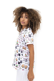 SCRUB TOP - "LOVELY ANIMALS"