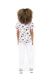 SCRUB TOP - "LOVELY ANIMALS"