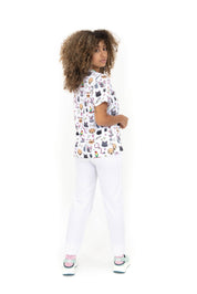 SCRUB TOP - "LOVELY ANIMALS"