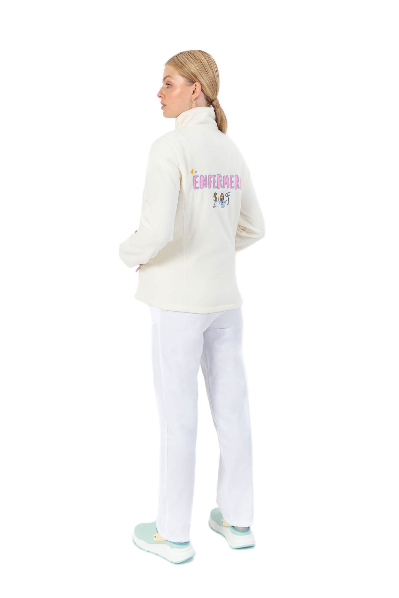 CHAQUETA POLAR ENFERMERA COLORS - CLOUD WHITE - A/W23