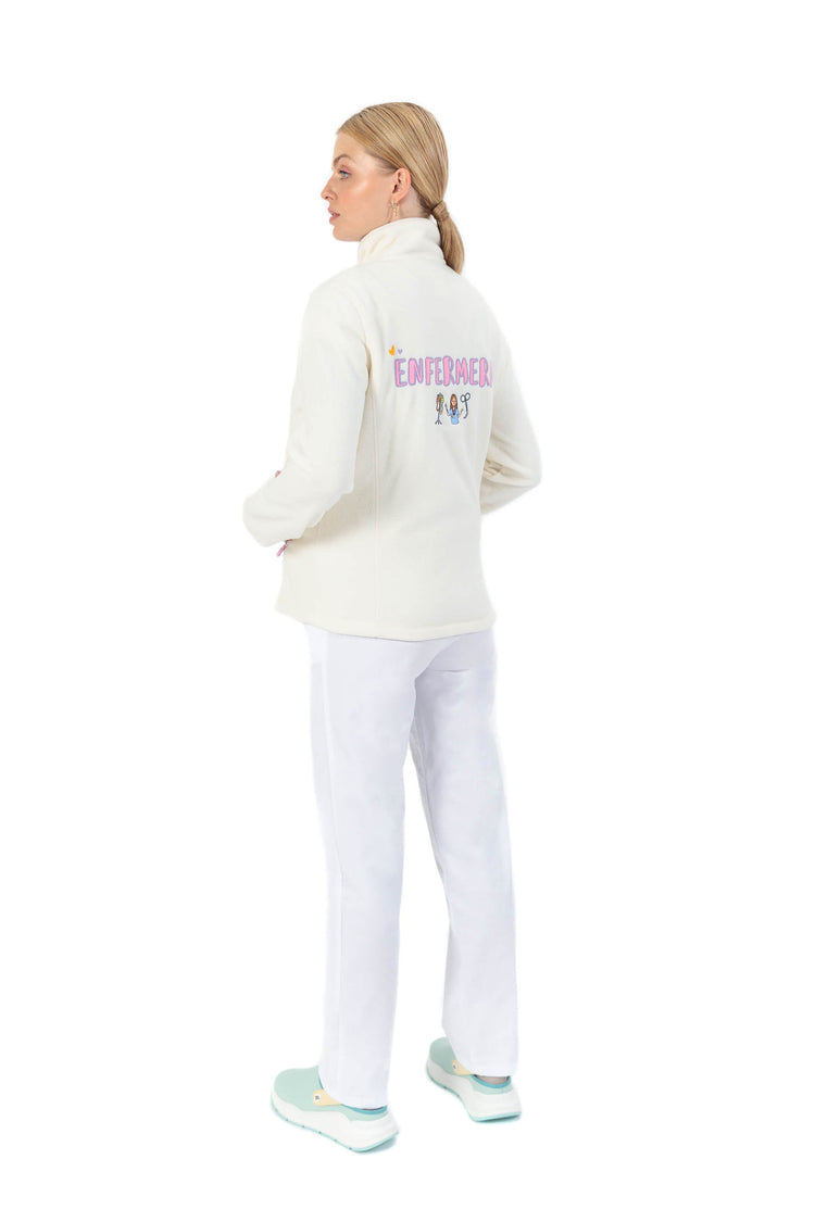 CHAQUETA POLAR ENFERMERA COLORS - CLOUD WHITE - A/W23