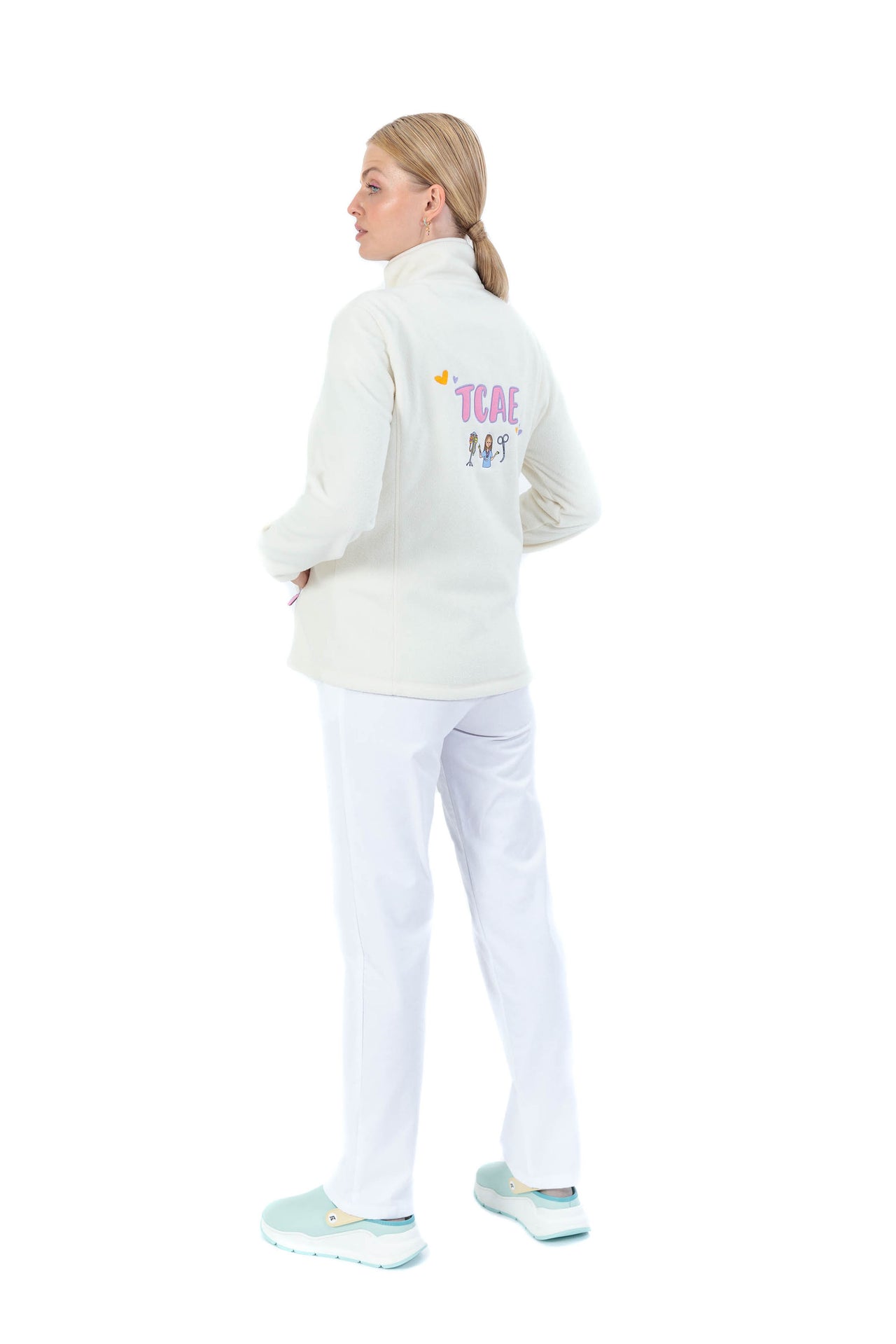 CHAQUETA POLAR TCAE COLORS - CLOUD WHITE - A/W23