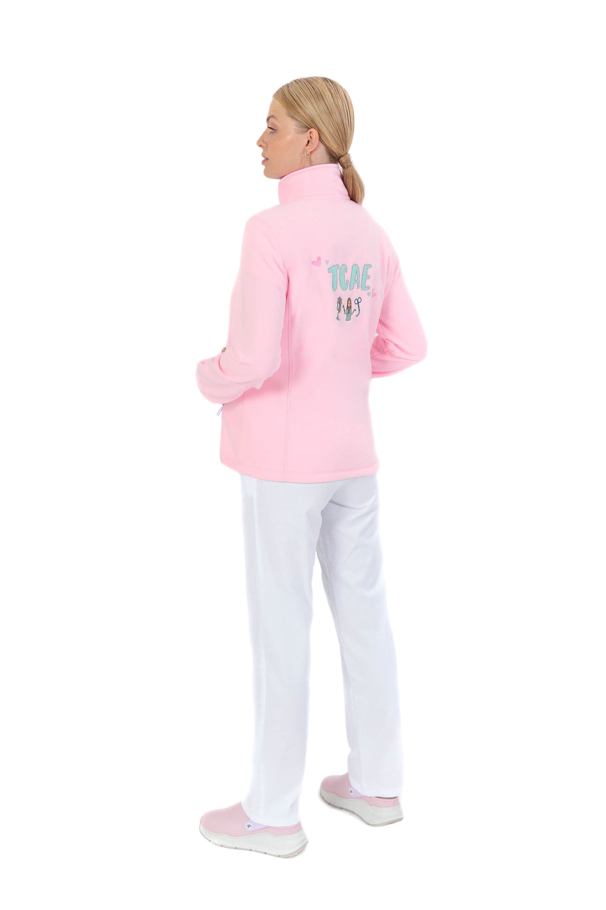 CHAQUETA POLAR TCAE COLORS SWEET PINK Enfermera En Apuros chaqueta-polar-tcae-colors-sweet-pink-enfermera-en-apuros